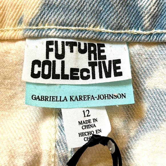 NWT Future Collective × Gabriella Karefa-
Johnson Denim Skirt Light Acid Wash 12 - Picture 9 of 14